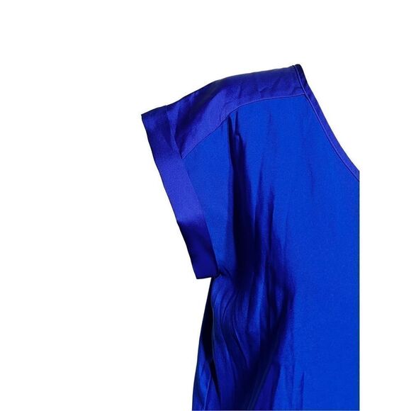 Express Silky Royal Blue Sleeveless Blouse Tunic Size Small - Picture 2 of 4